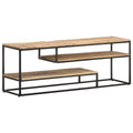 Rough Mango Wood TV Stand with Storage Shelves V88103