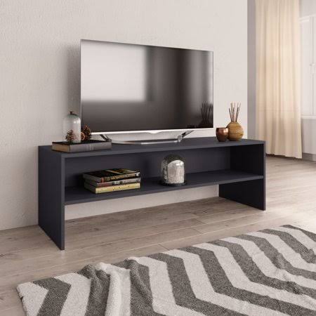 Gray TV Cabinet 47.2 inch x 15.7 inch x 15.7 inch Chipboard H1058