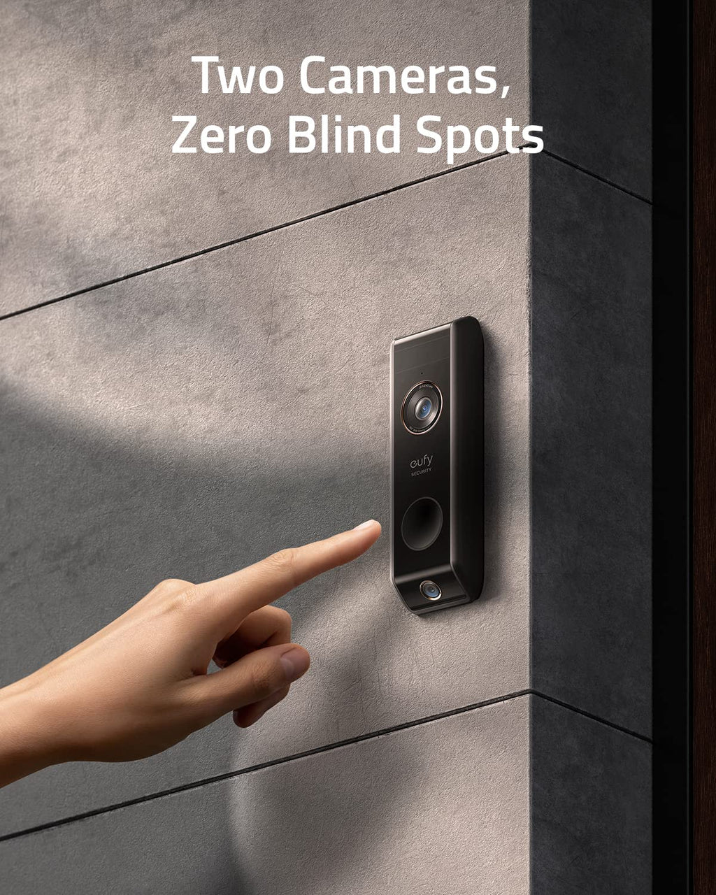 Video Doorbell Dual Camera with HomeBase, 2K HD, 16GB Local Storage T115