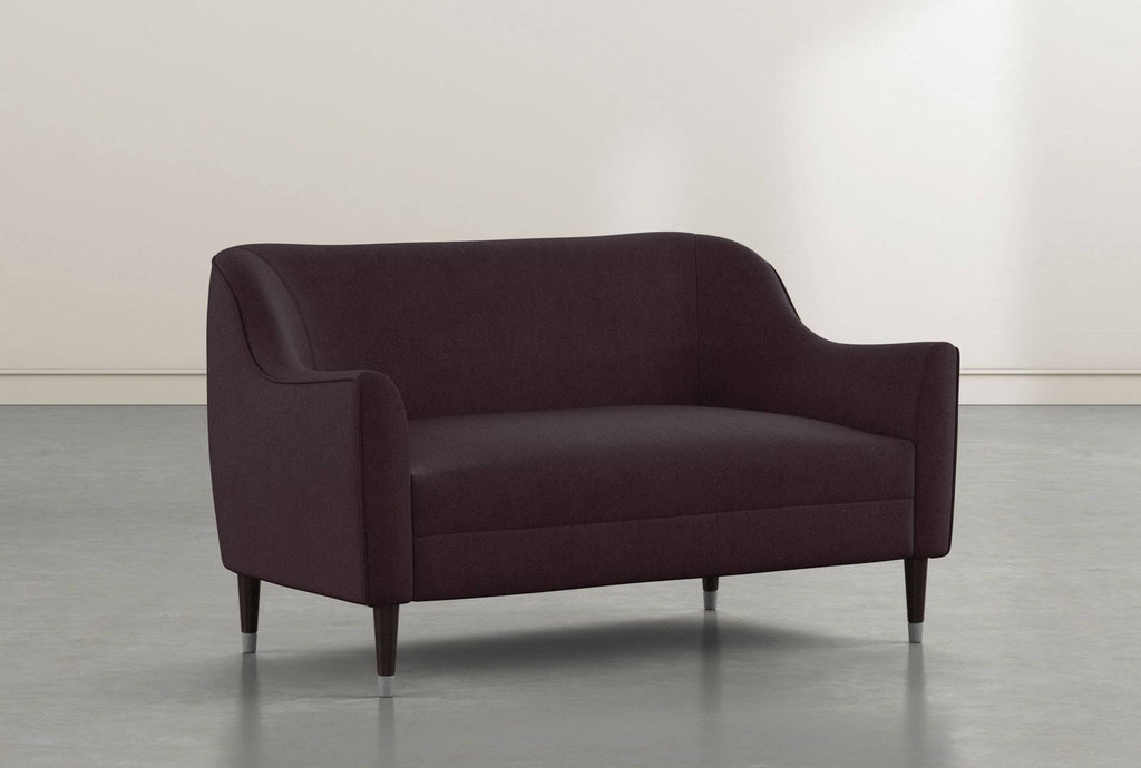Purple Fabric/Metal Settee Chair L357