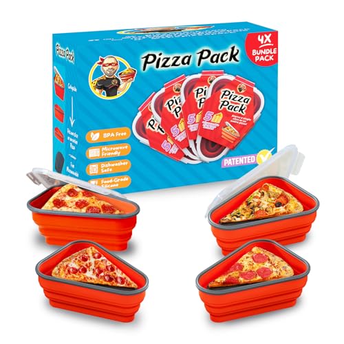 Reusable Pizza Storage Container with 5 Microwavable Serving Trays N807798
