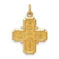 14K Yellow Gold Cruciform Cross Charm E64511