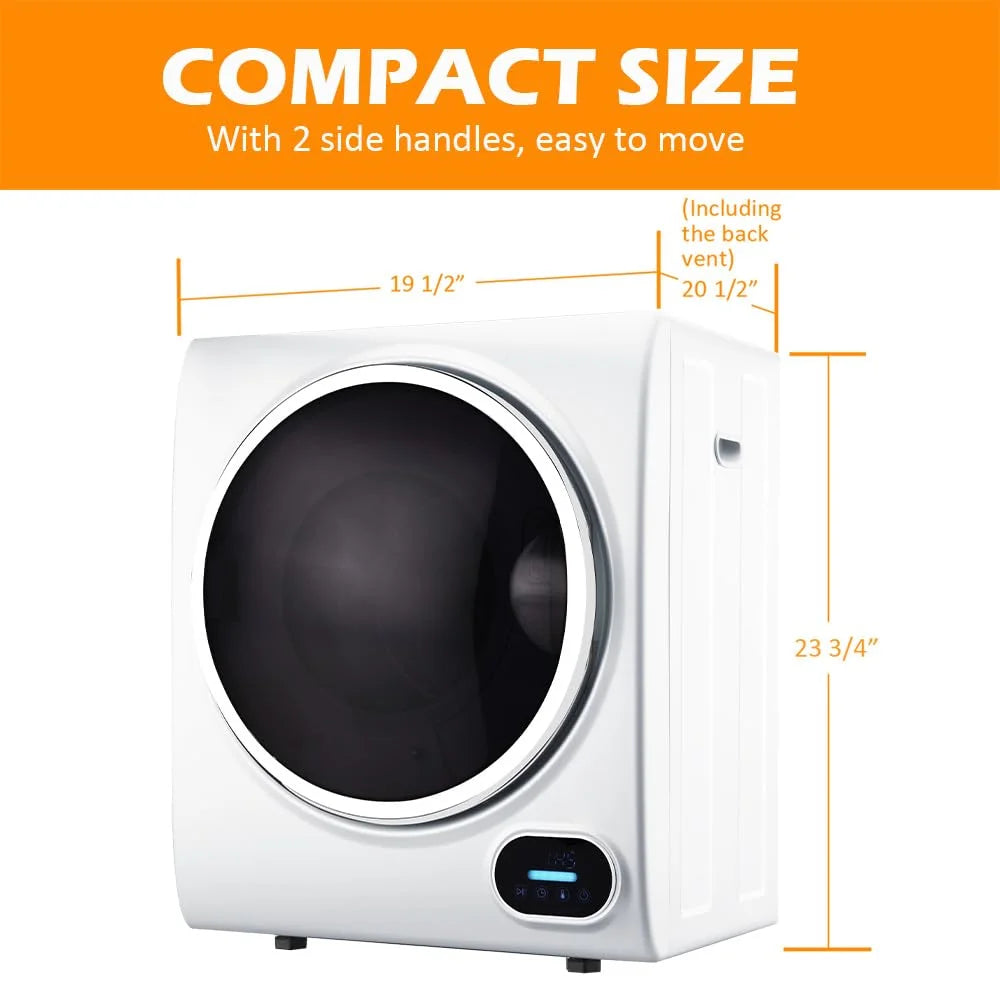 850W 1.50 cu. ft Electric Compact Laundry Dryer with Stainless Steel Drum Q3550