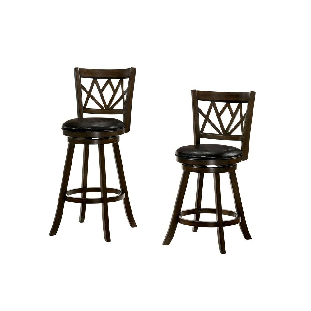 Brown Cherry Swivel Barstool C107