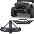 Rear Bumper with Spare Tire Carrier and Front Bumper Combo Q167156