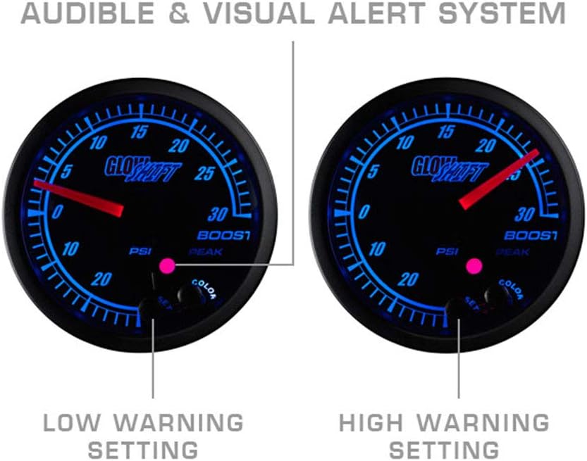 10 Color 10 BAR Oil Pressure Gauge Kit with Electronic Sensor, Black Dial, Tinted Lens, 52mm X131510