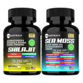 Shilajit Sea Moss Capsules with Black Seed Oil Ashwagandha Vitamin C Vitamin D3 Magnesium Ginger Turmeric Elderberry & Burdock Root W70132