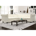 White Faux Leather 5-Seater Corner Sofa R219913