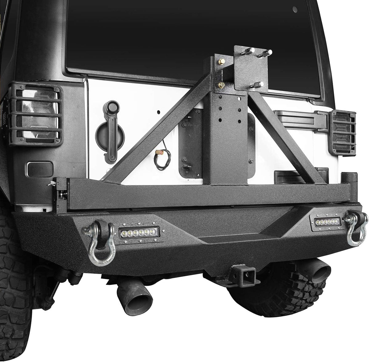 Rear Bumper with Spare Tire Carrier and Front Bumper Combo Q167156