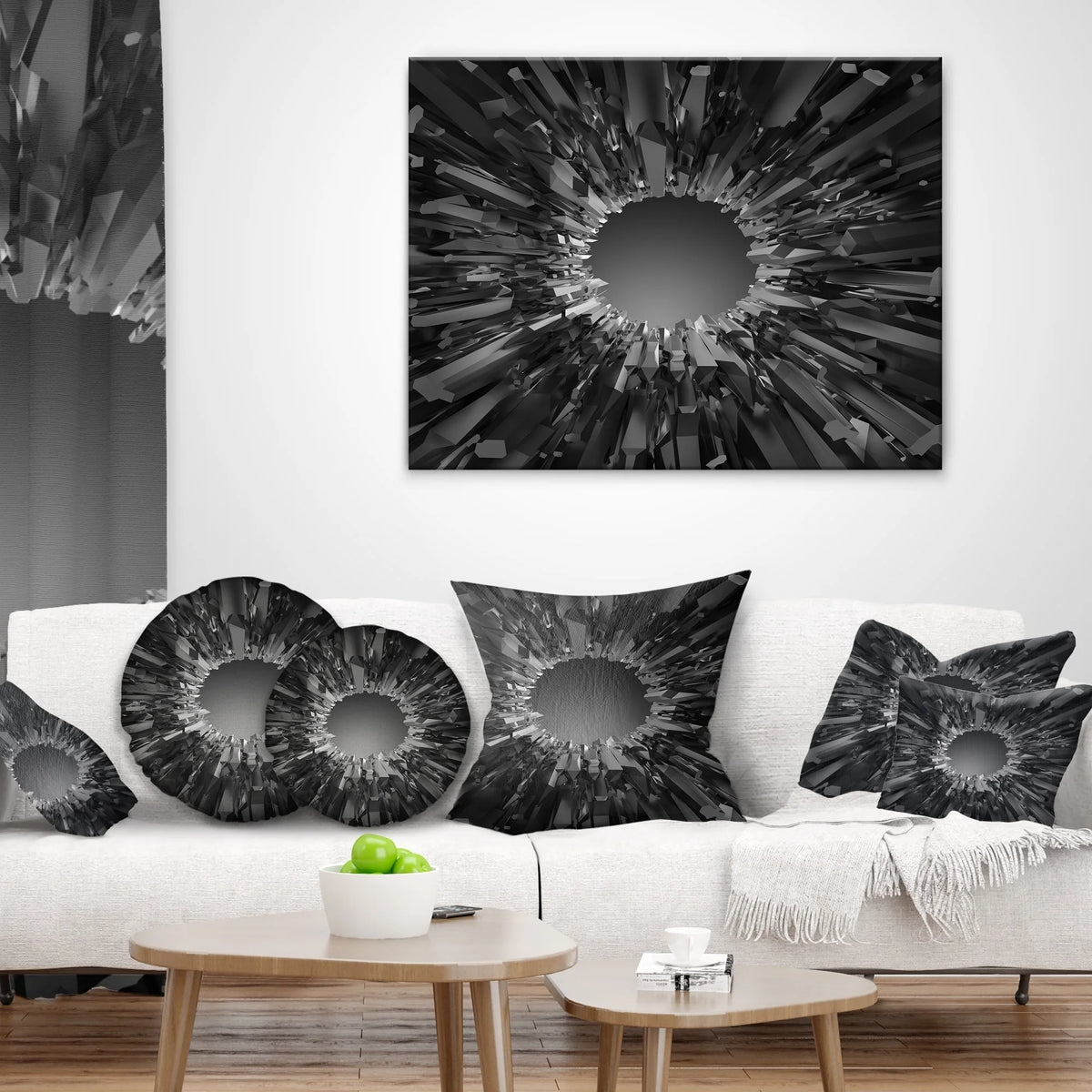 Abstract Throw Pillow 18 in. x 18 in. Q33475