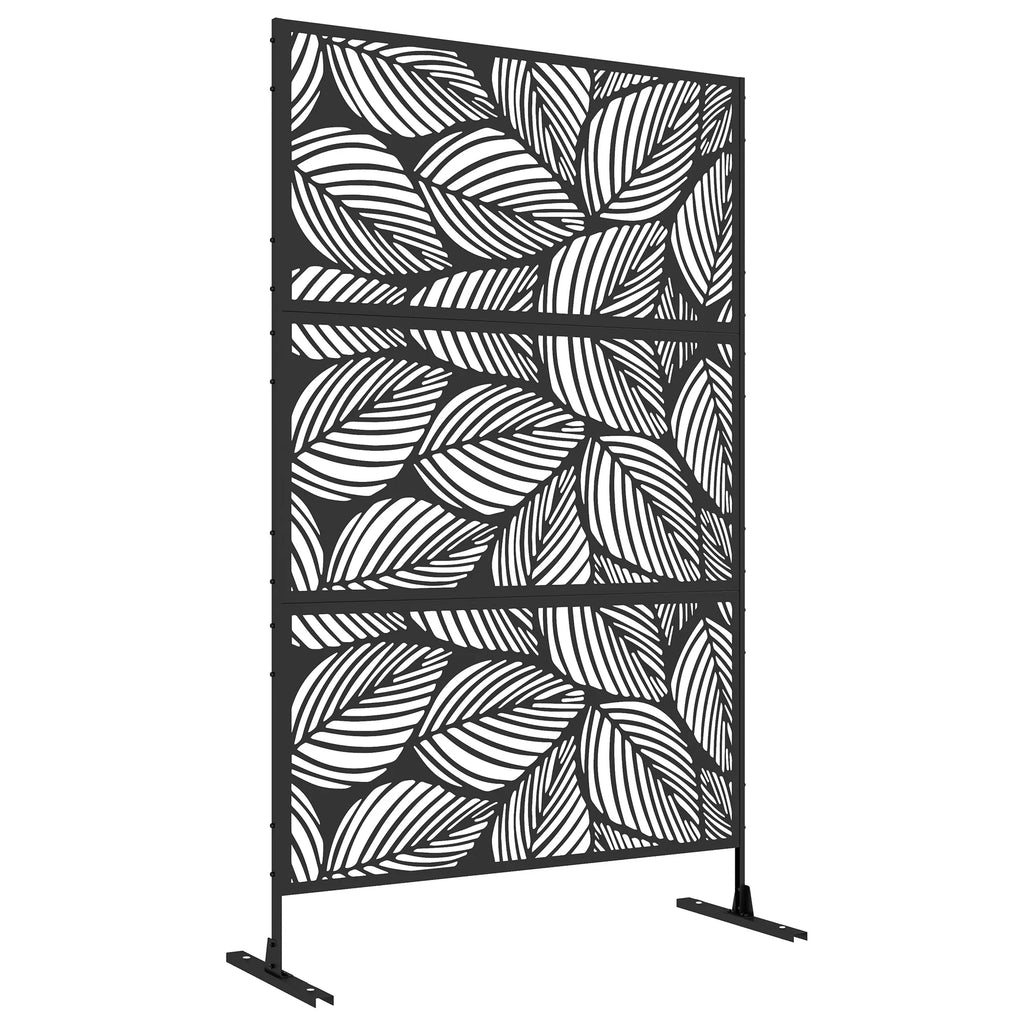 Black Metal Privacy Screen U402909