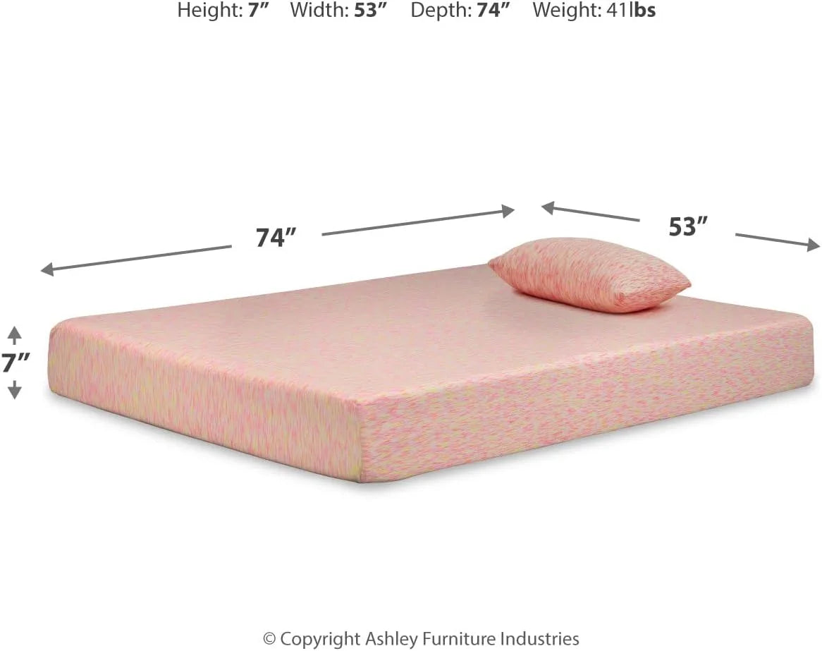 7 Inch Firm Full Memory Foam Mattress with Stretch Knit Cover T548