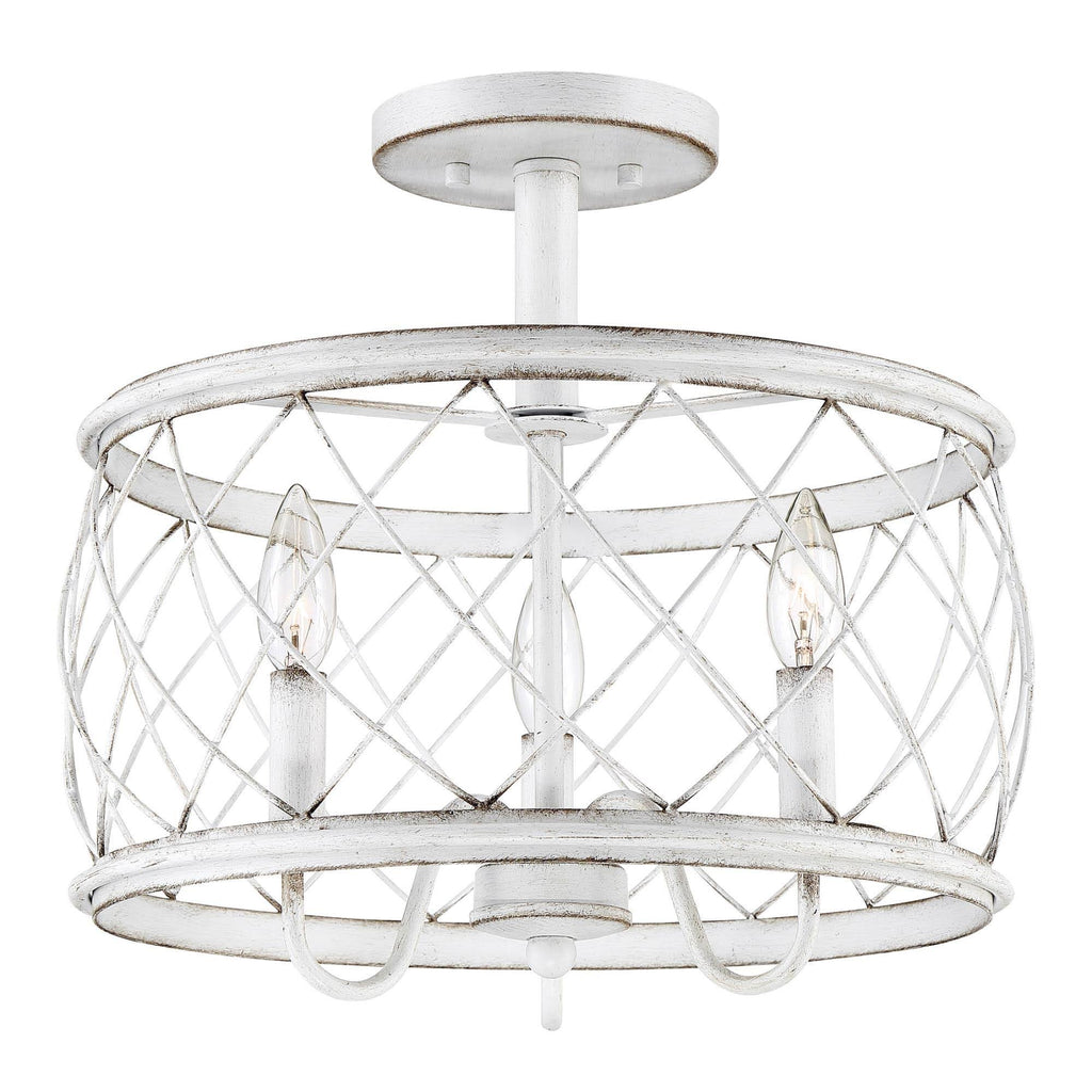 Antique White Semi Flush Mount Light H318