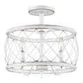 Antique White Semi Flush Mount Light H318