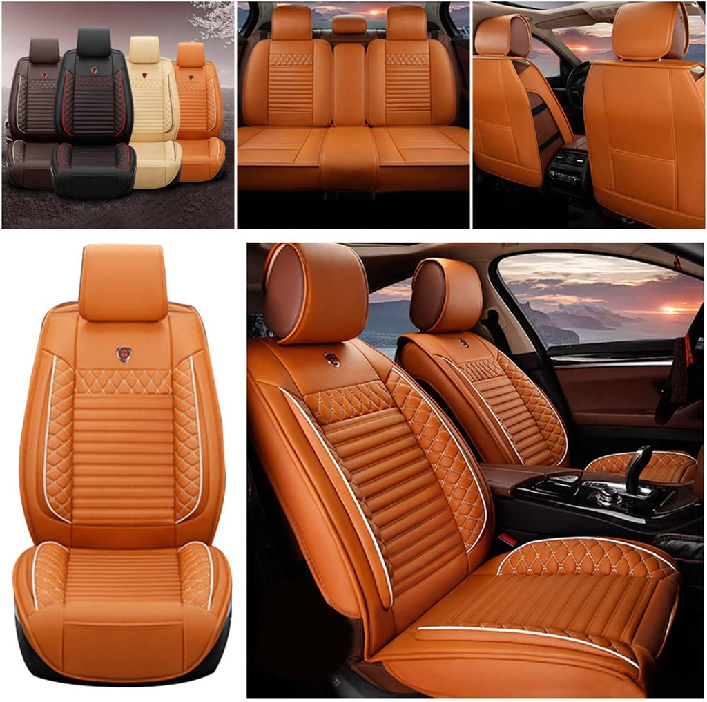 Orange PU Leather Car Seat Cover K753416
