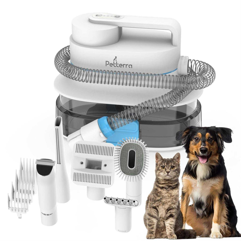 3-in-1 Pet Grooming Kit Vacuum Suction Dryer Clipper 6 Tools 4L Y788140
