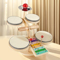Wooden 8 in 1 Percussion Drum Kit with Xylophone Cymbal W32356
