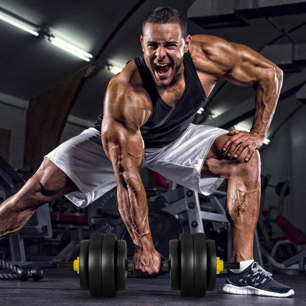 66 Lbs Adjustable Dumbbell Barbell Set K86072