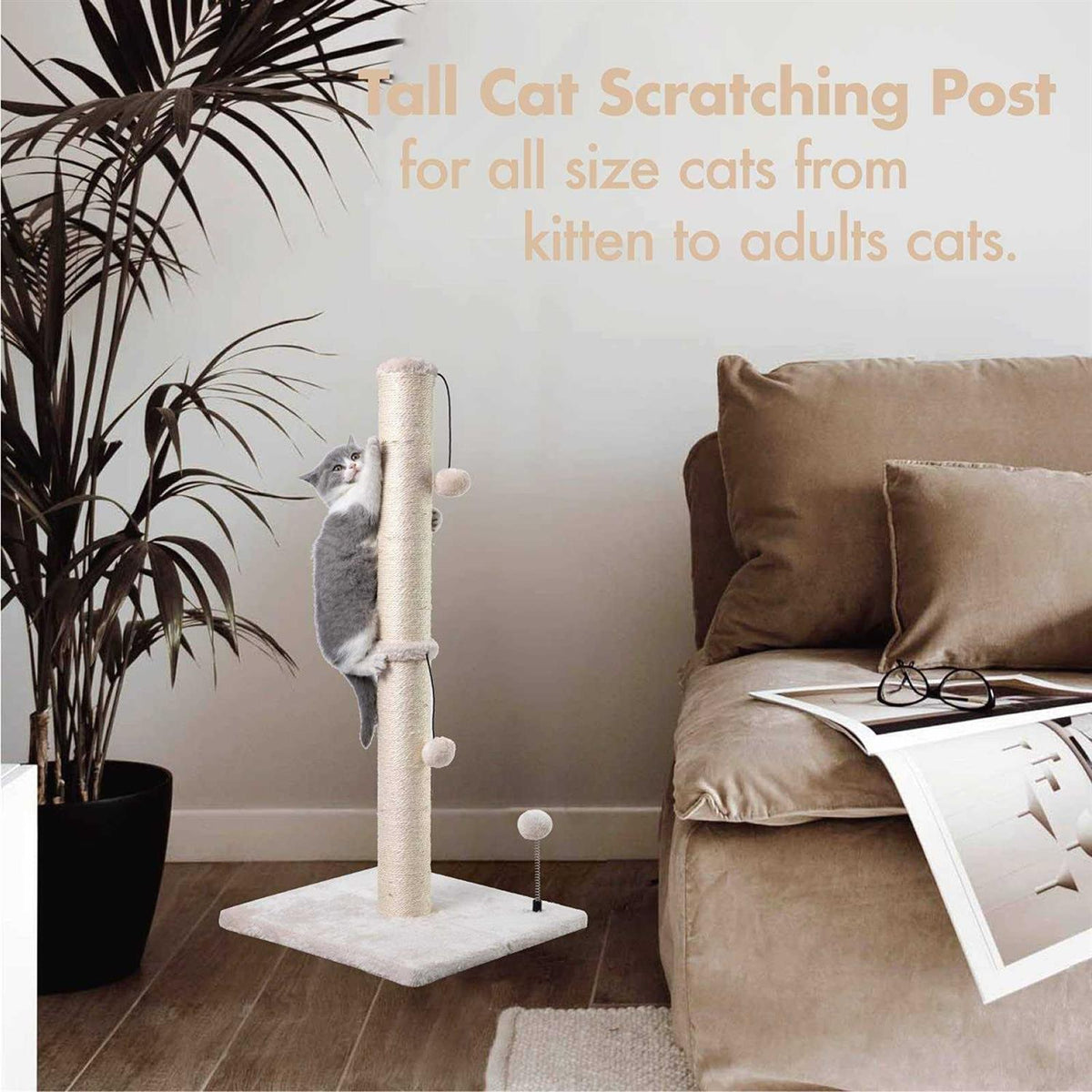Cat Scratching Post Sisal Hanging Ball D90918