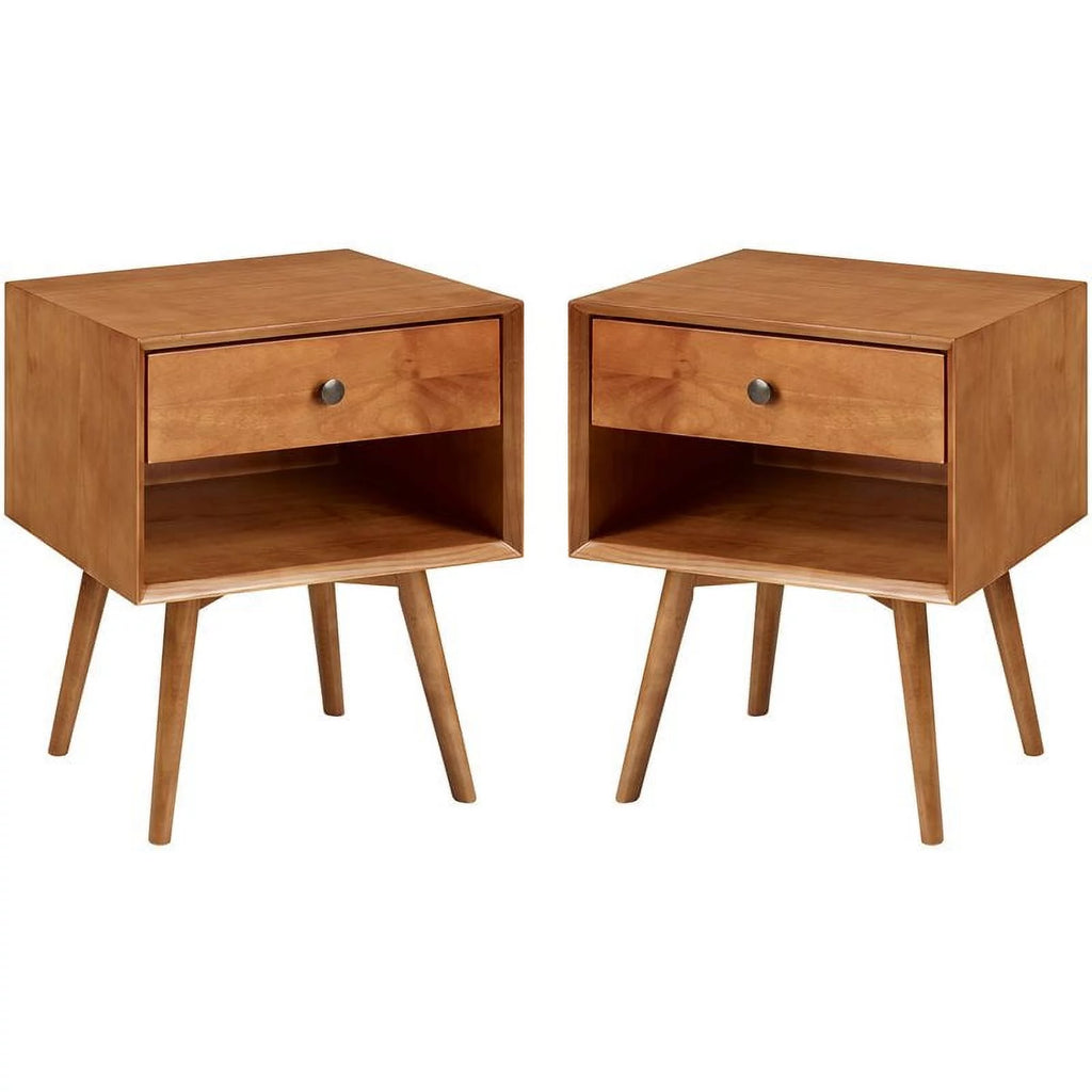 2-Piece Solid Pine Wood Nightstand H86586