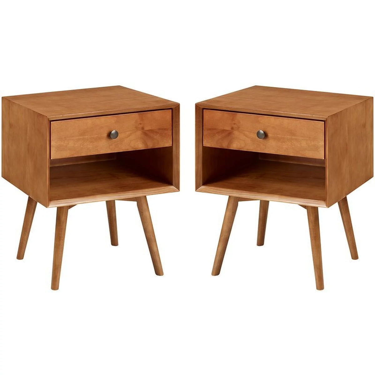 2-Piece Solid Pine Wood Nightstand H86586