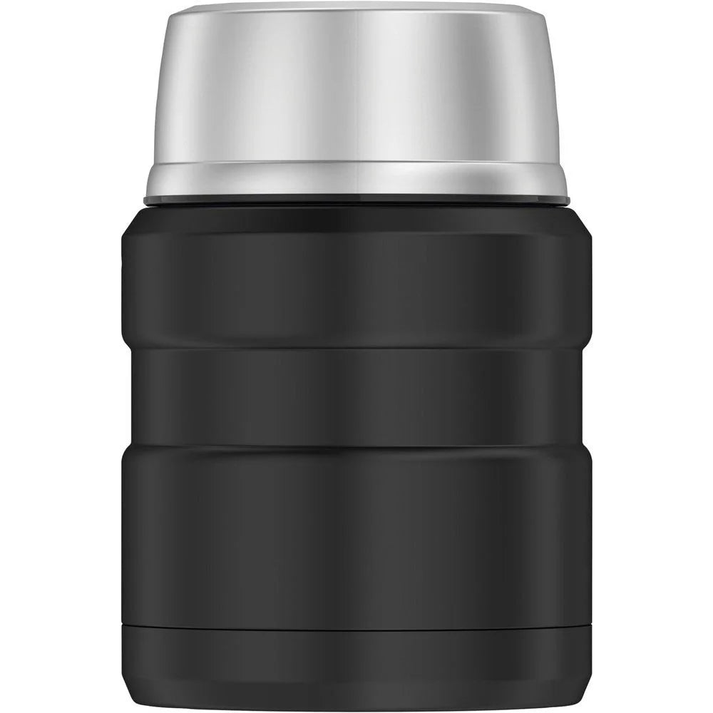 Black Stainless Steel Vacuum Insulated Food Jar With Spoon, 16 oz U3934