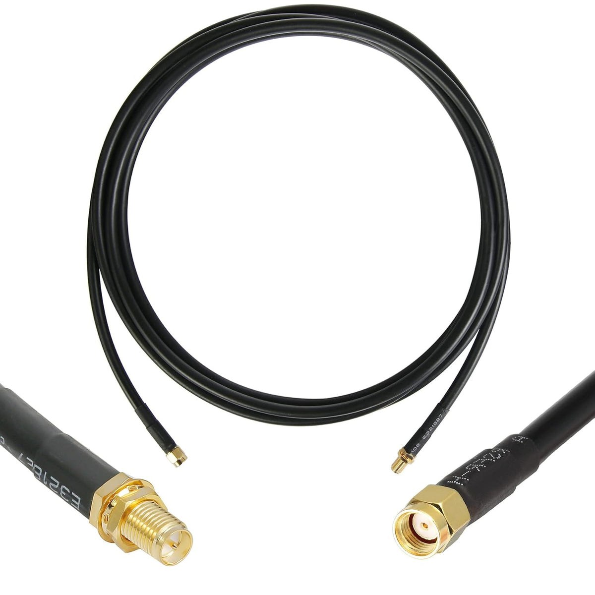 50 ft RP-SMA Male to RP-SMA Female Extension Cable 50 Ohm Copper Coax Jumper D988
