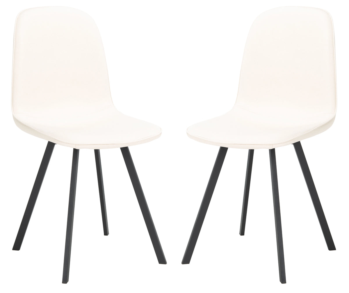 Beige Black Set of 2 Dining Chair M74919