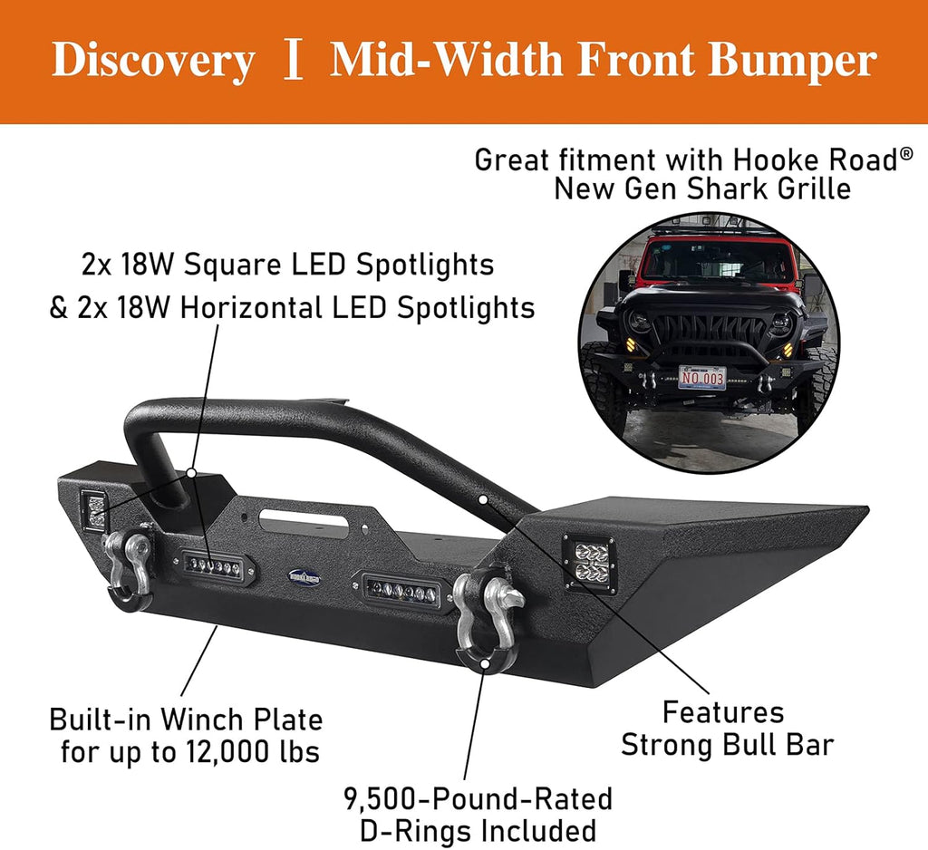 Rear Bumper with Spare Tire Carrier and Front Bumper Combo Q167156