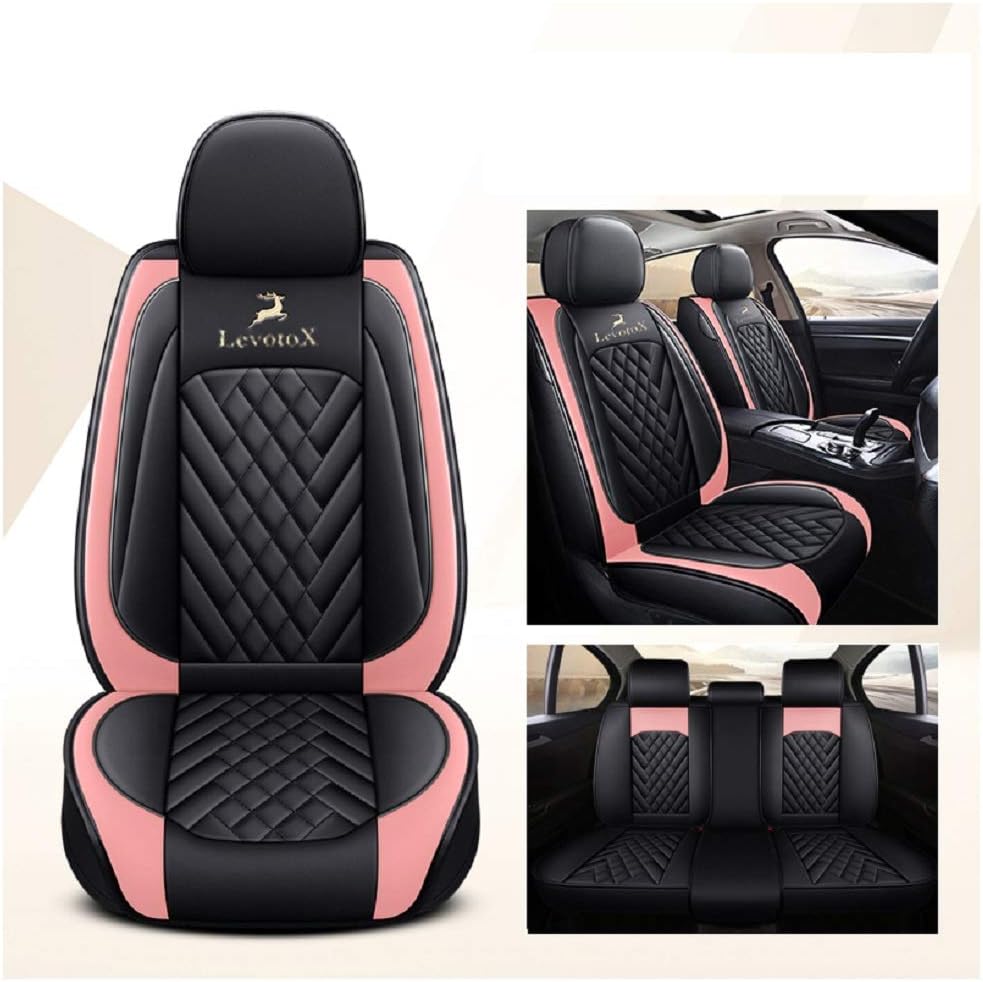 Red Car Seat Covers 5 Seats Full Set B3165