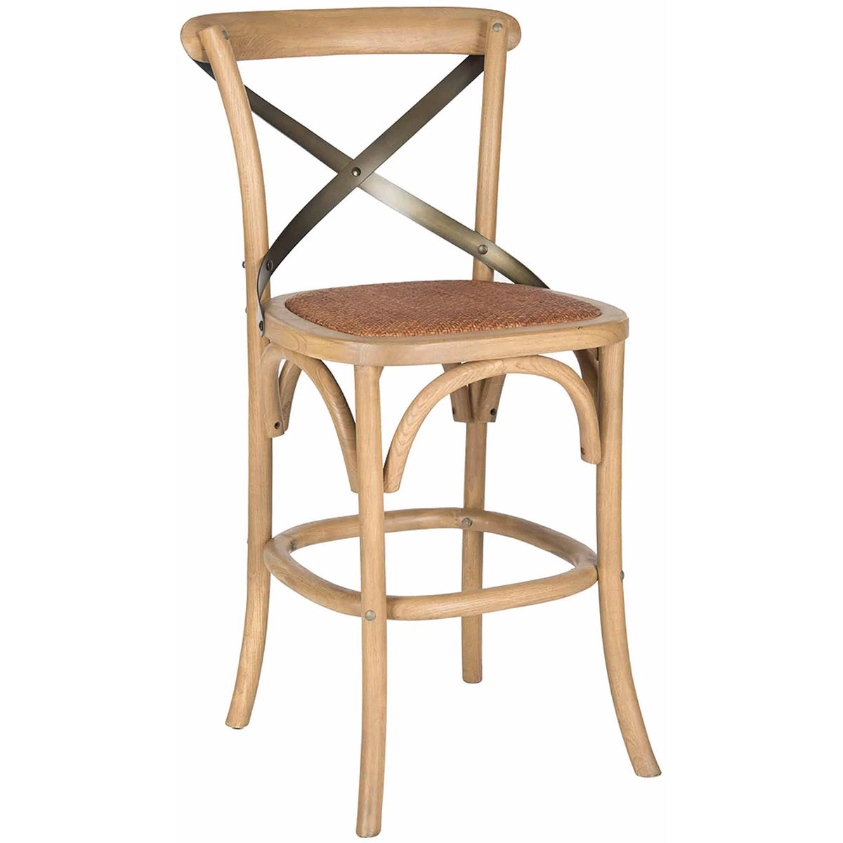 Rustic Counter Stool with Footrest A7201