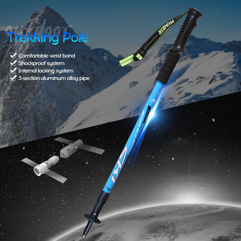 Telescopic Adjustable Trekking Hiking Cane R5309