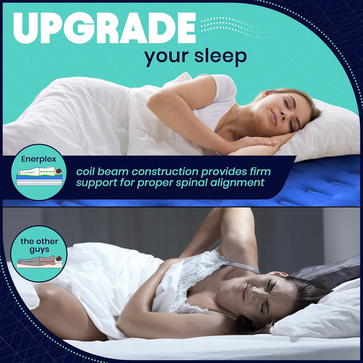 Twin 13 Inch Double Height Inflatable Air Mattress with Built-in Dual Pump D86566