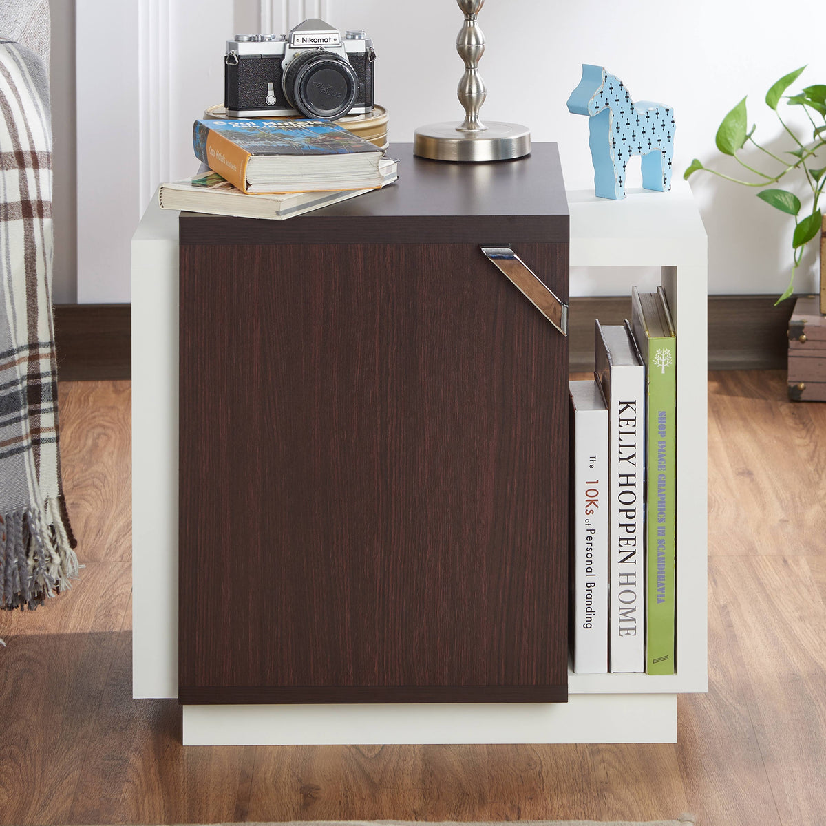 Two-Tone Storage End Table S395097