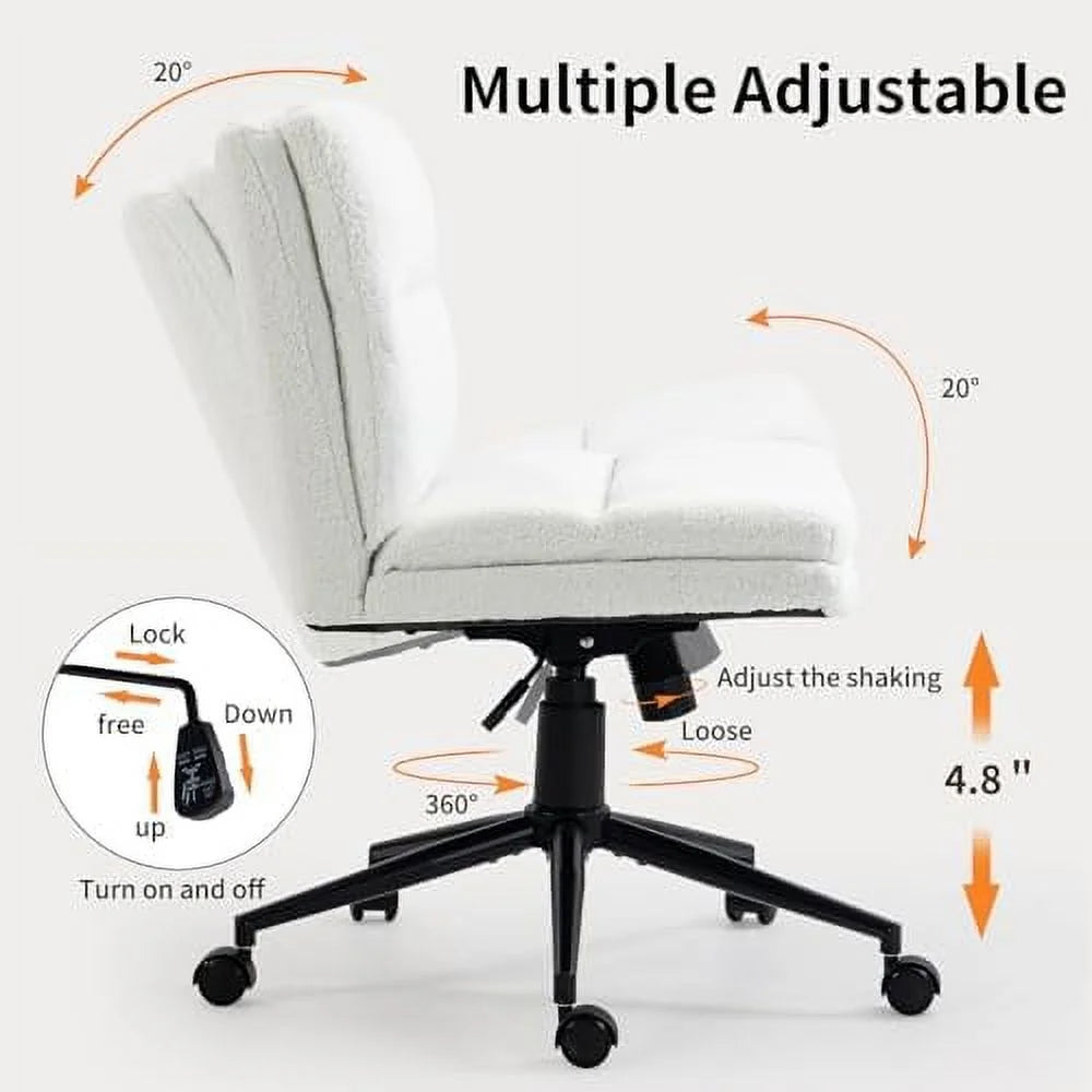 Black Armless Fabric Office Chair with Wheels Q757