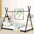 White Metal Toddler House Bed Frame L36977