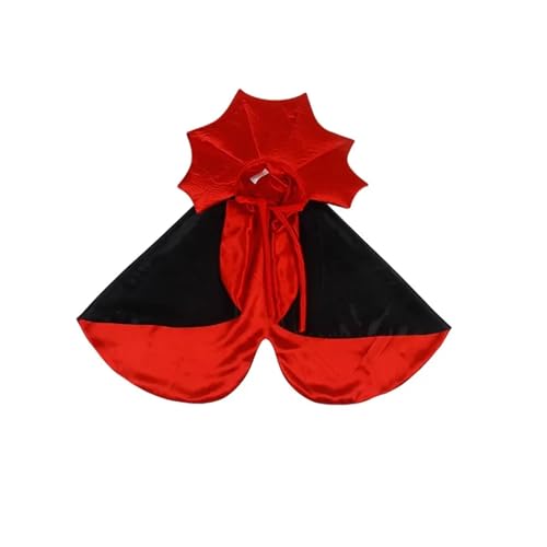 Red Black Vampire Cape Cloak Pet Cat Adjustable Cosplay Set O605365