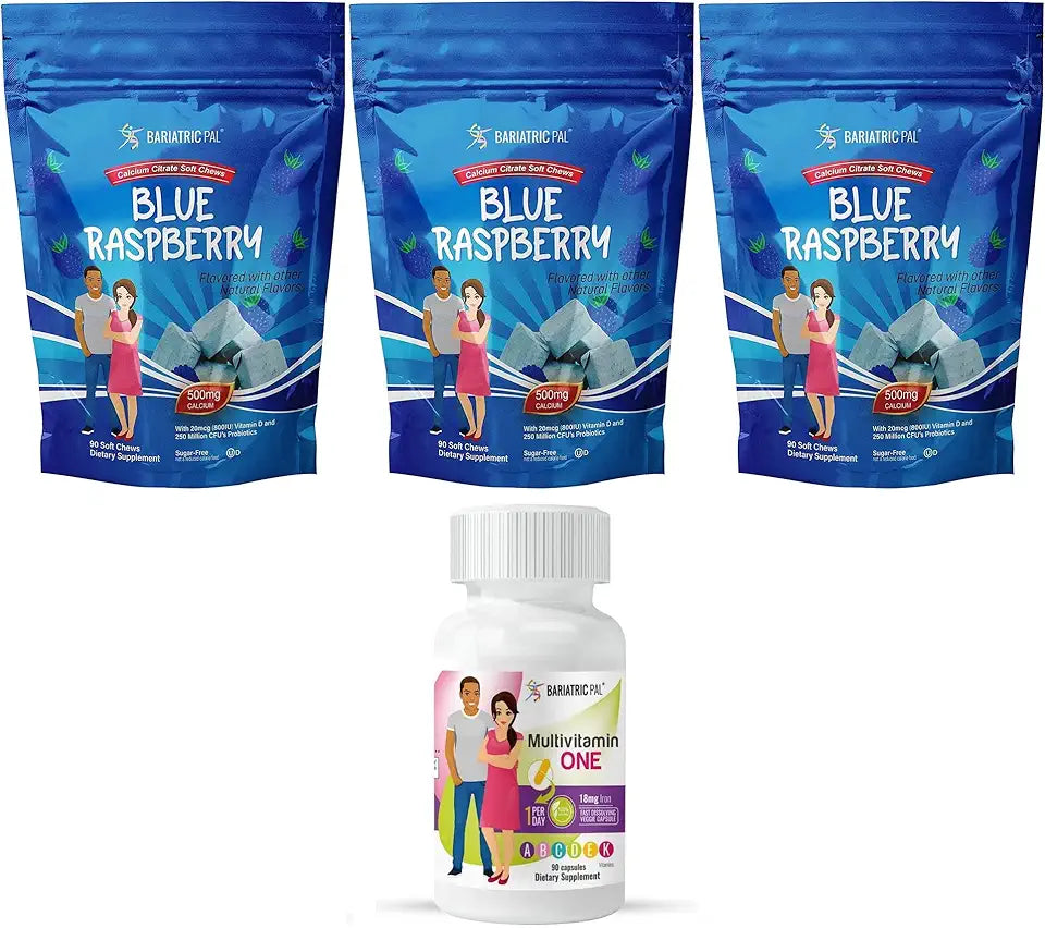 90 Day Bariatric Vitamin Bundle Multivitamin Capsule Calcium Citrate Soft Chews K146