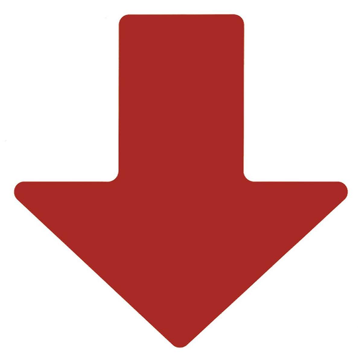 Red Arrow Floor Tape, 2 In x 5 In, Pack of 100 Q448295