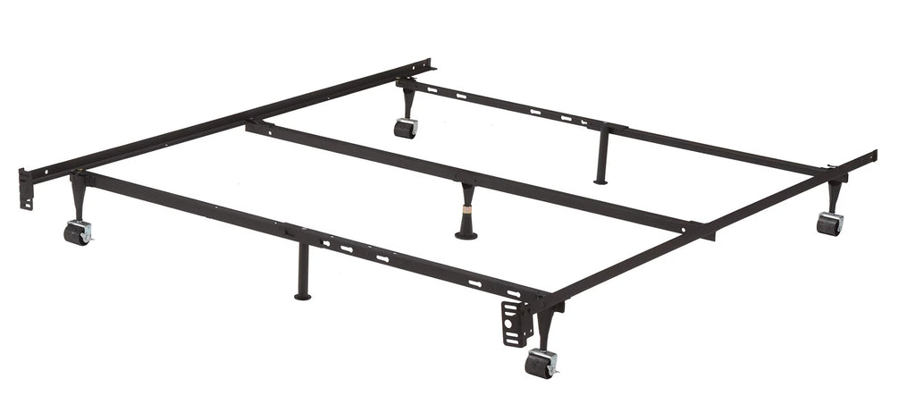 Adjustable Metal Bed Frame with Locking Wheels E7334