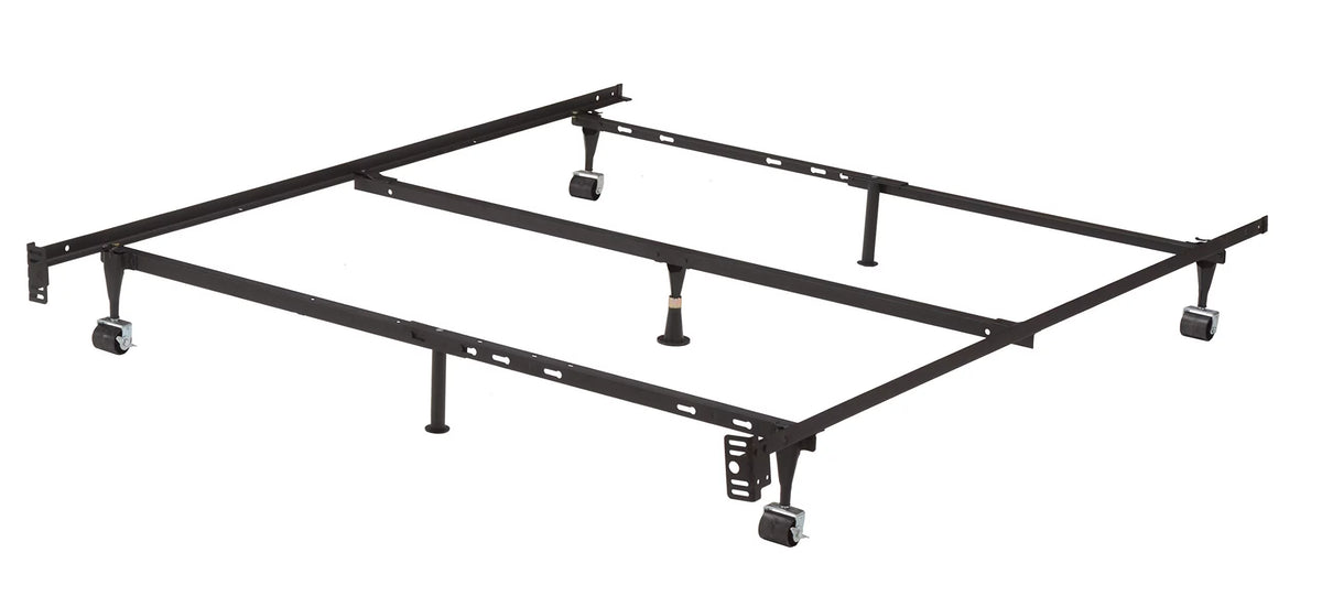 Adjustable Metal Bed Frame with Locking Wheels E7334