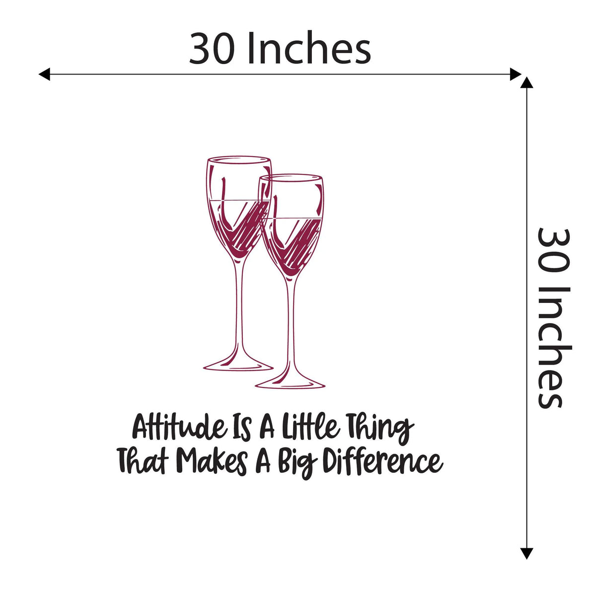 Wine Glasses Wall Decal Sticker 30 In X 30 In V150834