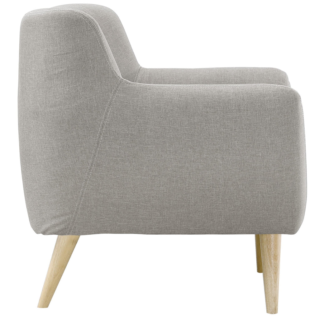 Light Gray Upholstered Fabric Armchair P306657