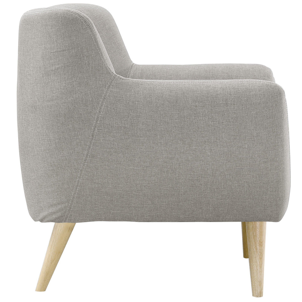 Light Gray Upholstered Fabric Armchair P306657