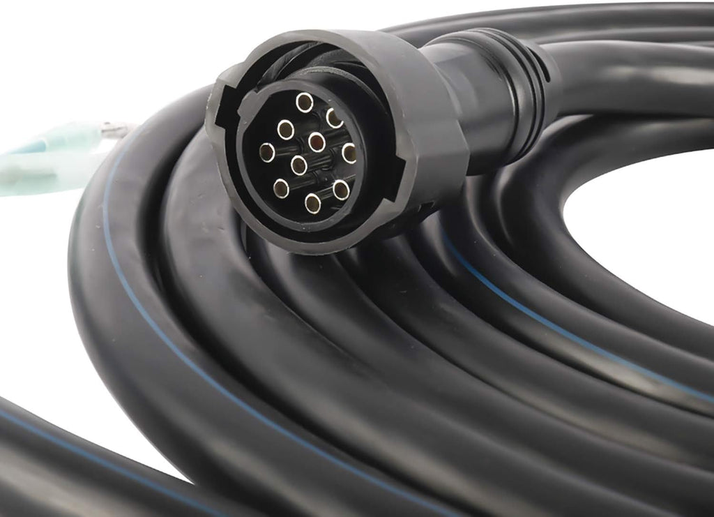 10 Pin 16.4ft Motor Cable Wire Harness for Yamaha Outboard Engine 703 Remote Control Box, Pack of 2 X383