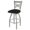 25x22 Counter Stool with Anodized Nickel Finish and Swivel Seat N587005