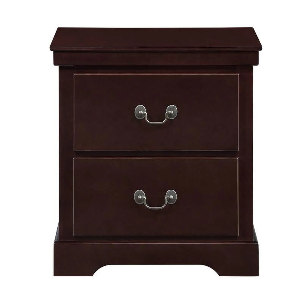 Cherry 2-Drawers Traditional Wood Nightstand H78588