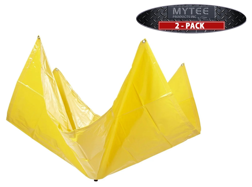 (2 Pack) 5' x 5' Heavy Duty Drain Tarp Yellow M934