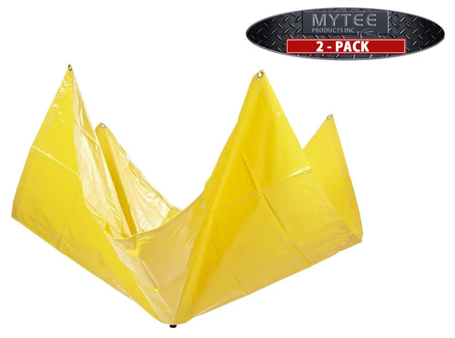 (2 Pack) 5' x 5' Heavy Duty Drain Tarp Yellow M934