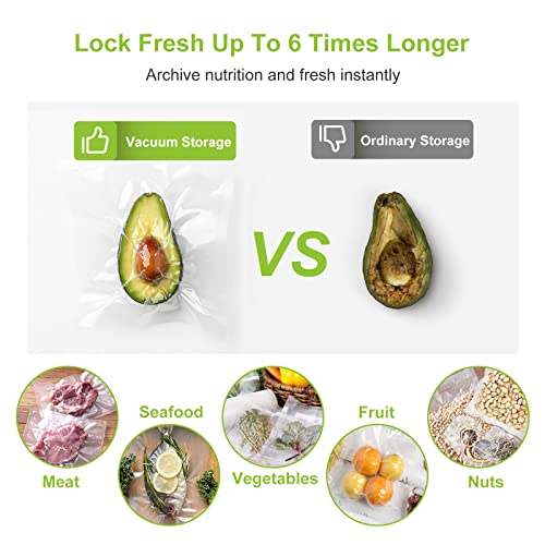 Vacuum Sealer Bags, 6 Pack 11" x 20' and 8" x 20' BPA Free U805260